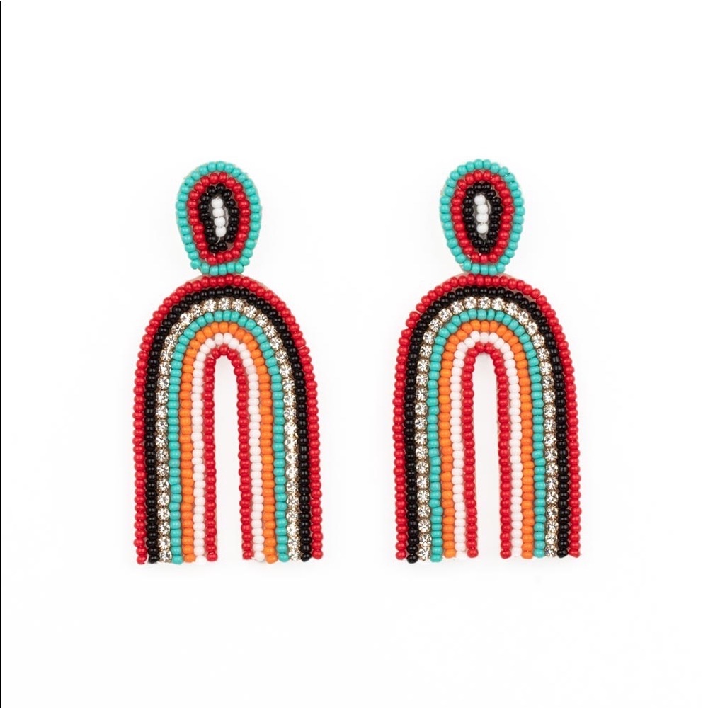 Rainbow Remedy - Multicolored Earrings - Picture 3 of 3